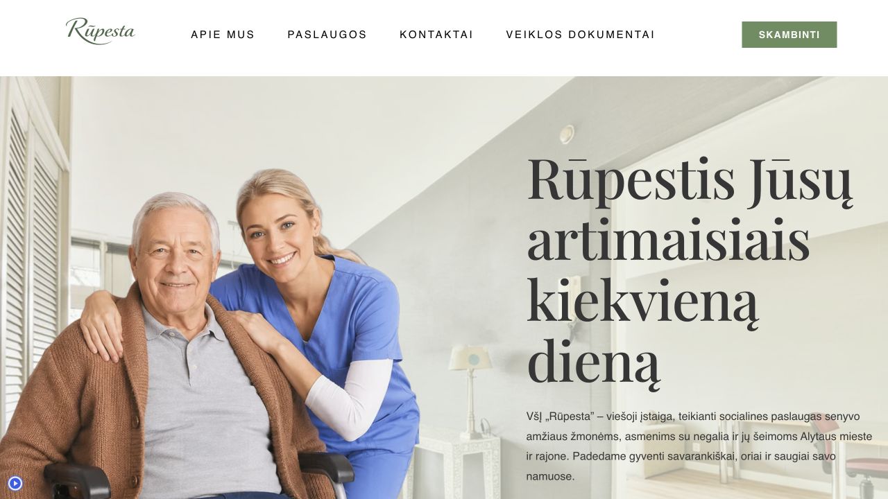 Rūpesta.lt – socialinių paslaugų reprezentacinė interneto svetainė